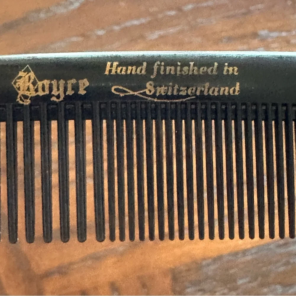 Vintage 1970s Royce Leather Men’s Grooming Kit - Made in Austria Gold Tone Tools - Picture 10 of 17